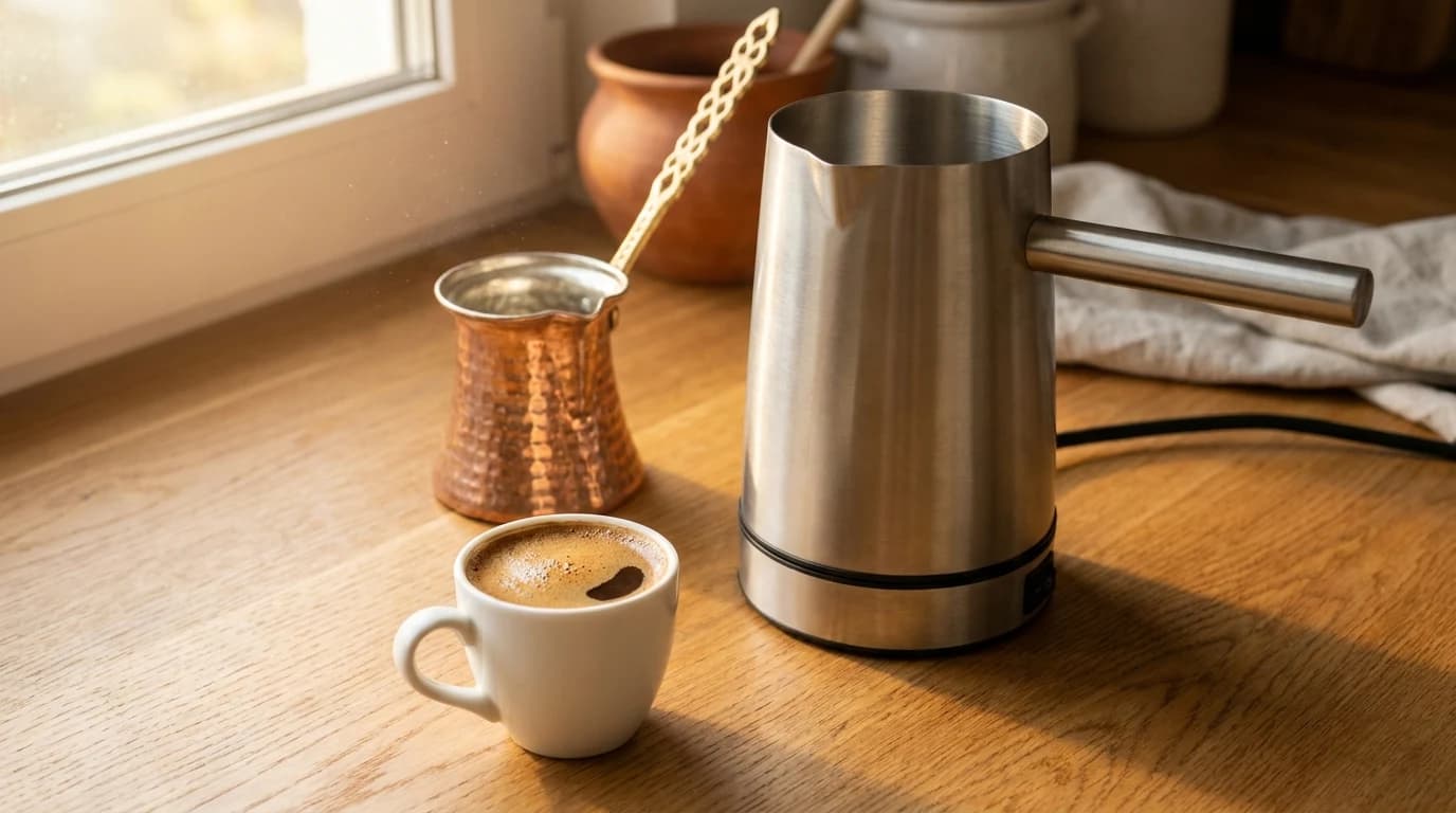 Electric Turkish Coffee Maker vs Cezve: What It Fixes