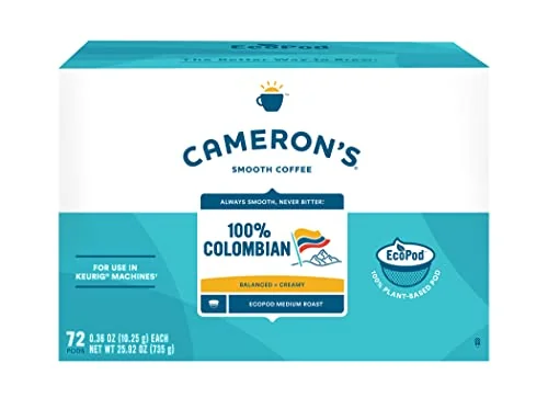 Cameron's Coffee Cameron's Coffee 100% Colombian Single Serve Pods, 72 ct
