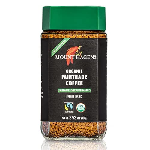 Mount Hagen Organic Freeze Dried Instant Decaf, 3.53 oz Jar