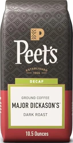 Peet's Coffee Decaf Major Dickason's Blend Ground, 10.5 oz