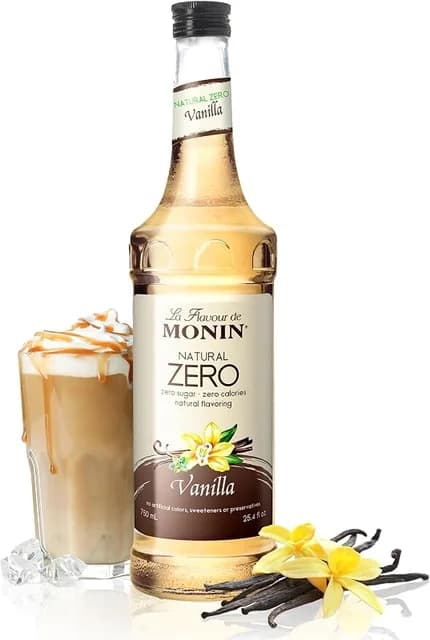 Monin Natural Zero Vanilla Syrup, 750 ml
