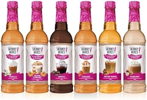 Jordan's Skinny Mixes Sugar Free Coffee Syrup Sampler, 6-Pack
